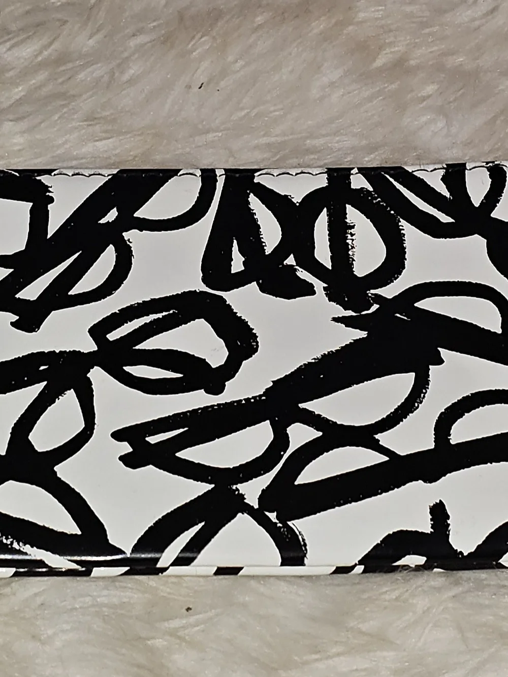 kate spade Black & White Printed Cosmetic Pouch